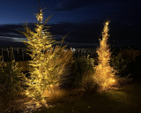 Svetelná LED reťaz čierna, teplá biela LED 3 x 4m  (150 + 30 FLASH LED) 