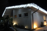 Svetelné LED cencúle, studená biela 3m x 0,5m (114 LED)