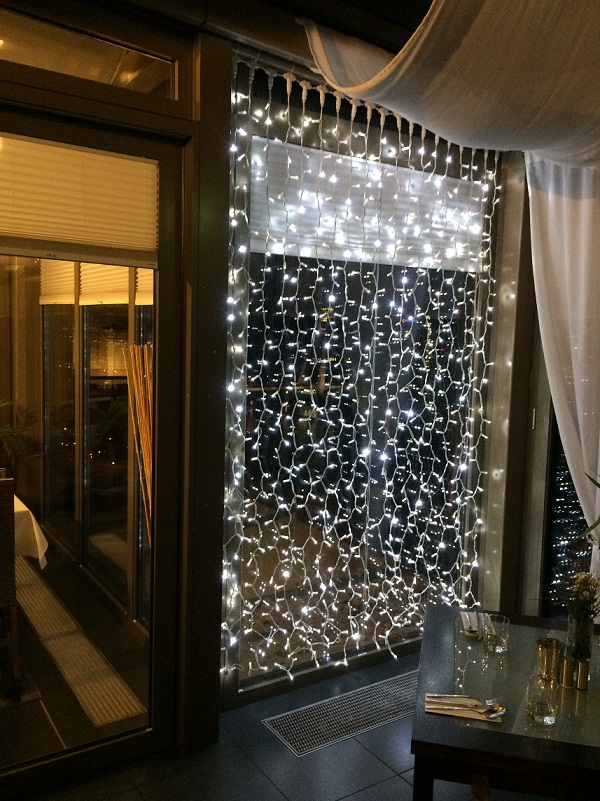 LED záves, studená biela 2m x 6m (1 140 LED)