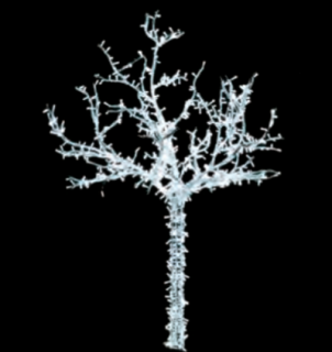 LED 3D strom, studená biela FLASH